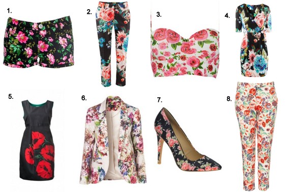 clothing with floralprint